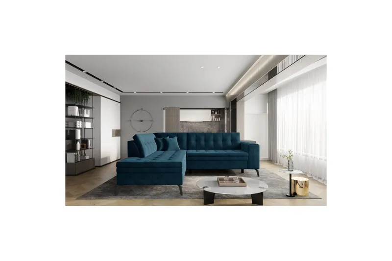 Seksjon Eltap Lanvin 260x210x93 cm - Velvetmat 40, Venstre - Møbler - Sofaer - Sofa med sjeselong