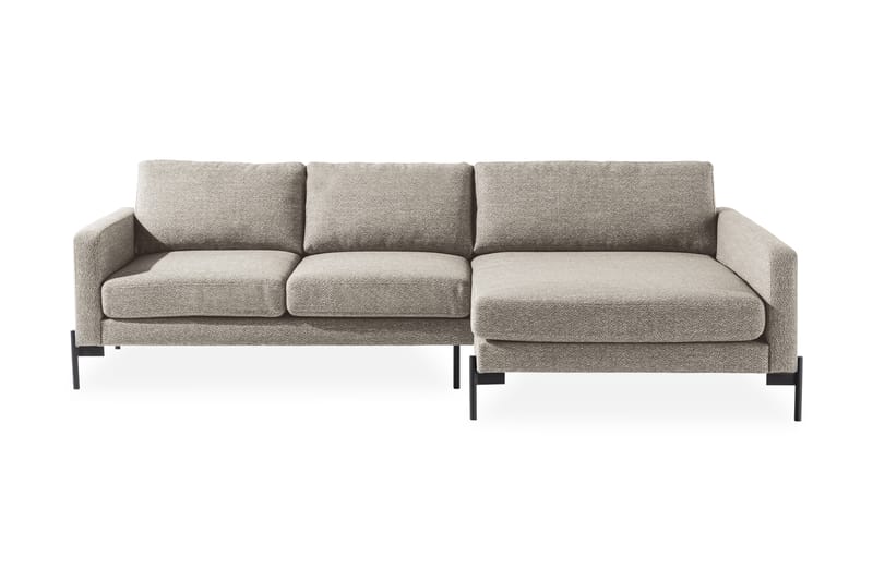 Skonsam Divansofa Høyre - Beige - Sofa med sjeselong - 4 seters sofa med divan