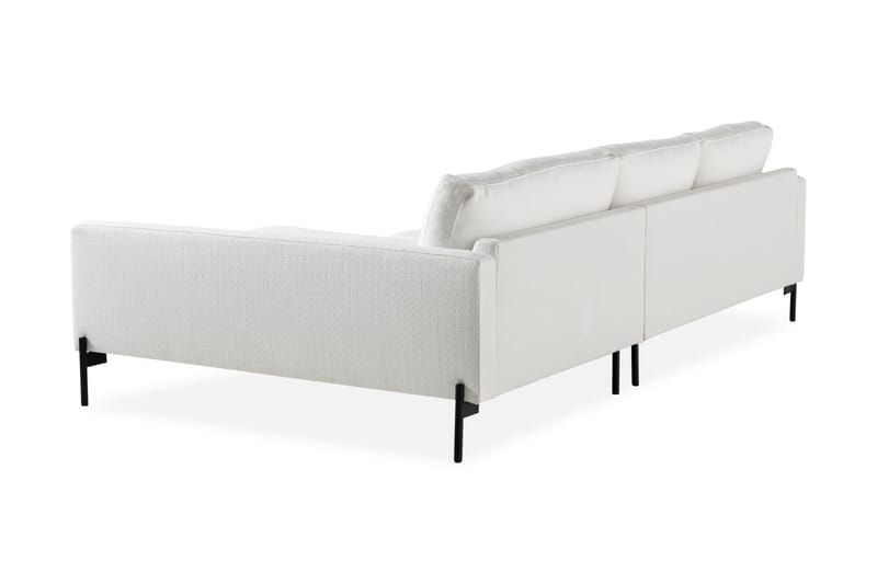 Skonsam Divansofa Høyre - Hvit - Sofa med sjeselong - 4 seters sofa med divan