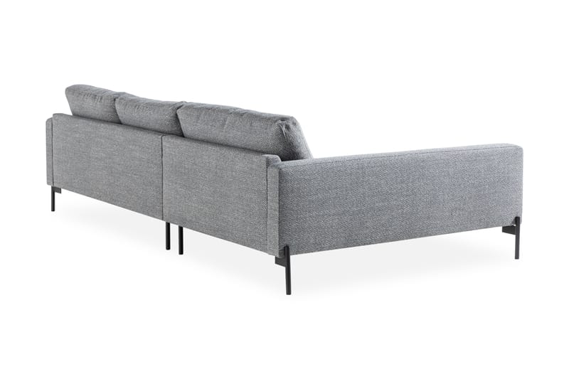Skonsam Divansofa Venstre - Grå - Sofa med sjeselong - 4 seters sofa med divan