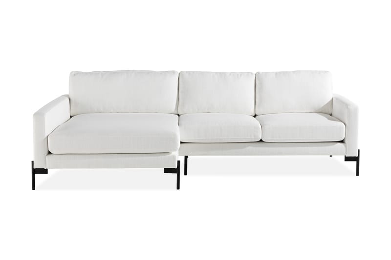 Skonsam Divansofa Venstre - Hvit - Sofa med sjeselong - 4 seters sofa med divan