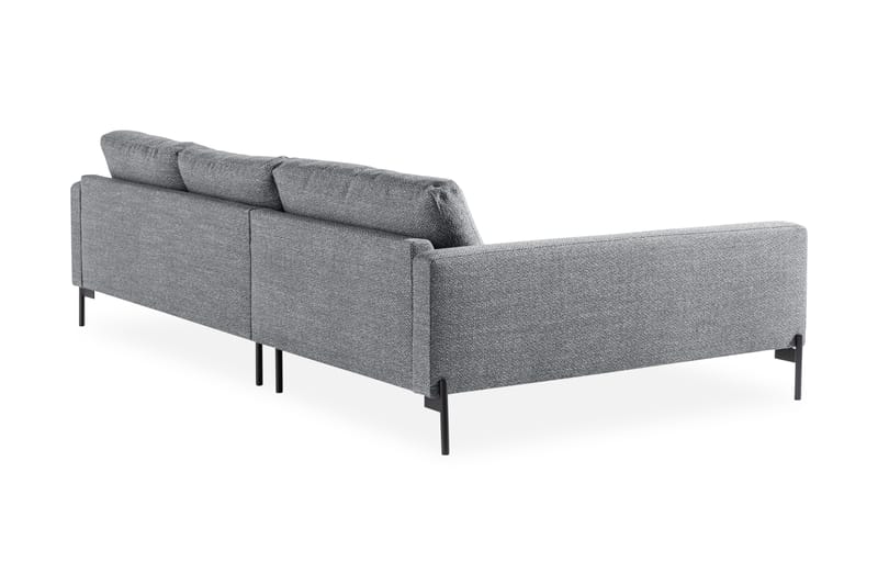 Skonsam Divansofa Venstre - Mørkegrå - Sofa med sjeselong - 4 seters sofa med divan