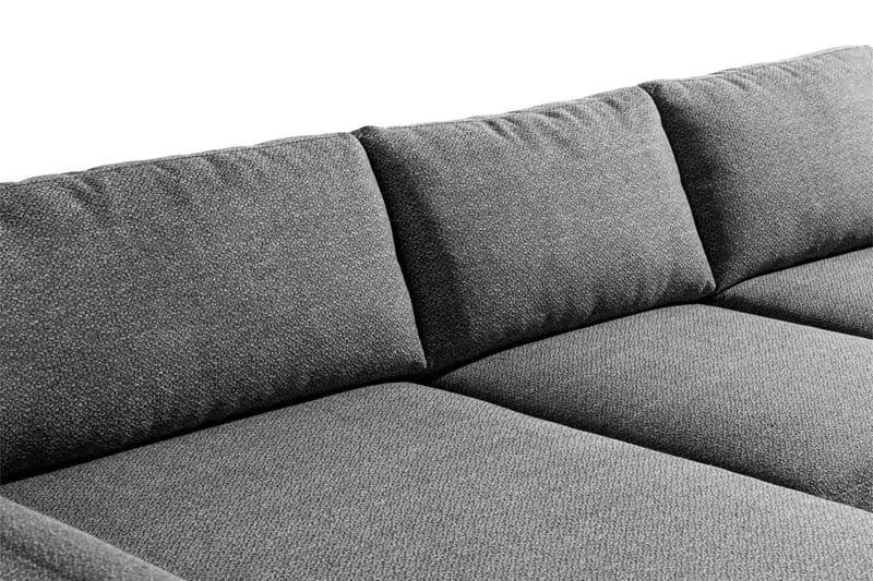 Skonsam Divansofa Venstre - Mørkegrå - Sofa med sjeselong - 4 seters sofa med divan