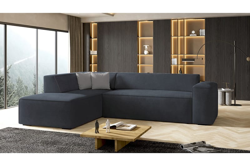 Slucajno 6-seters Sofa Høyre - Mørkegrå - Møbler - Sofaer - Sofa med sjeselong