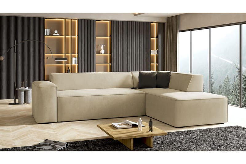 Slucajno 6-seters Sofa Venstre - Beige - Møbler - Sofaer - Sofa med sjeselong