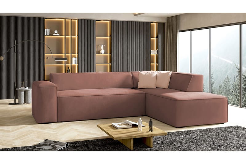 Slucajno 6-seters Sofa Venstre - Rosa - Møbler - Sofaer - Sofa med sjeselong