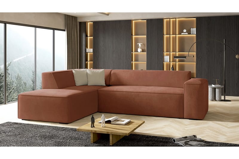 Slucajno 6-seters Sofa Venstre - Rosa - Møbler - Sofaer - Sofa med sjeselong