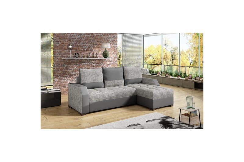 Sofa Eltap Aris 250x90 x150 cm - Berlin 01, Soft 29, Grå - Møbler - Sofaer - Sofa med sjeselong