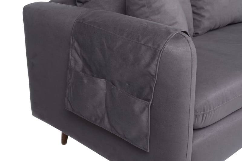 Sofiko Divansofa Høyre - Antrasitt/Natur - Møbler - Sofaer - Sofa med sjeselong