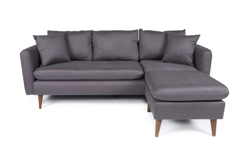 Sofiko Divansofa Høyre - Antrasitt/Natur - Møbler - Sofaer - Sofa med sjeselong
