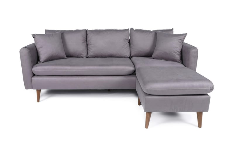 Sofiko Divansofa Høyre - Grå/Natur - Møbler - Sofaer - Sofa med sjeselong