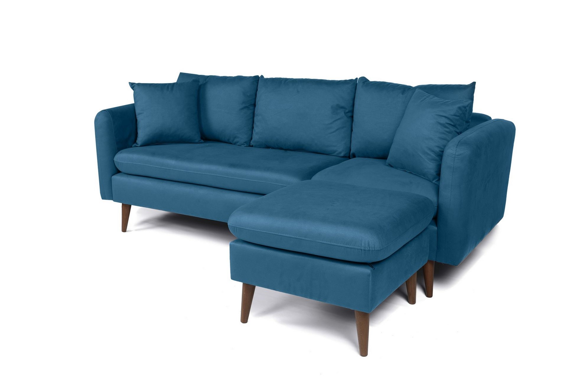 Sofiko Divansofa Høyre - Mørkeblå/Natur - Møbler - Sofaer - Sofa med sjeselong