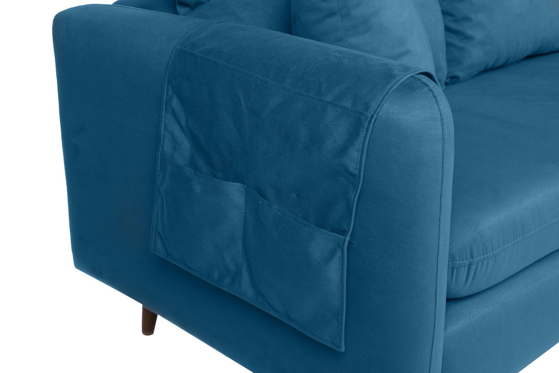 Sofiko Divansofa Høyre - Mørkeblå/Natur - Møbler - Sofaer - Sofa med sjeselong