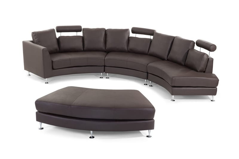 Sovesofa 448 cm - Brun - Sofa med sjeselong