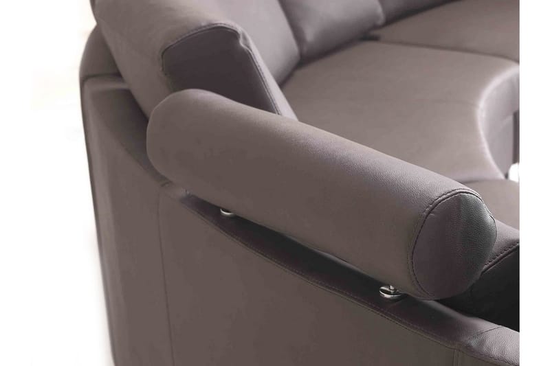 Sovesofa 448 cm - Brun - Sofa med sjeselong