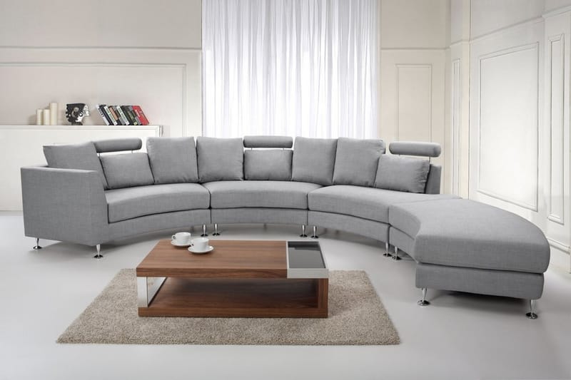 Sovesofa 448 cm - Grå - Sofa med sjeselong