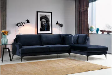 Stacker Hjørnesofa med Divan Høyre - Blå - Møbler - Sofaer - Sofa med sjeselong