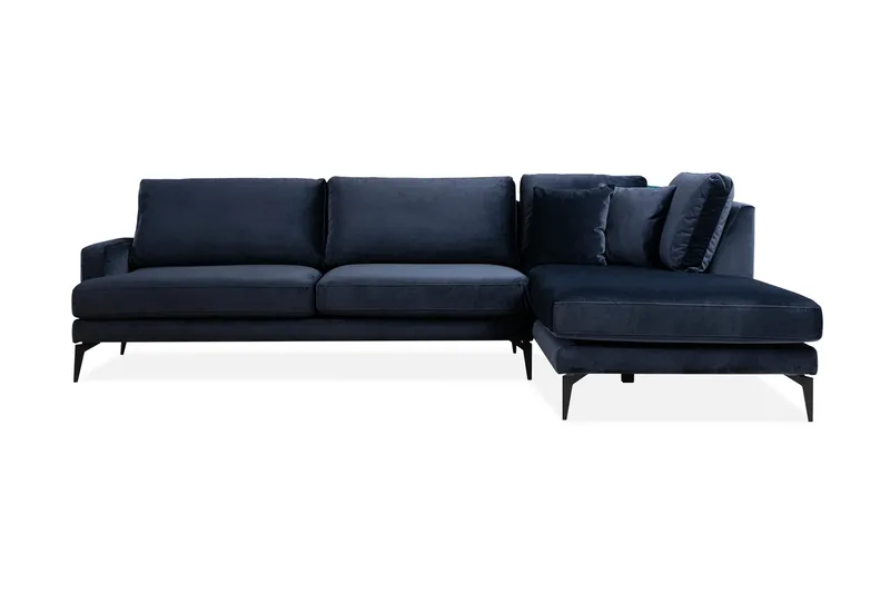Stacker Hjørnesofa med Divan Høyre - Blå - Møbler - Sofaer - Sofa med sjeselong