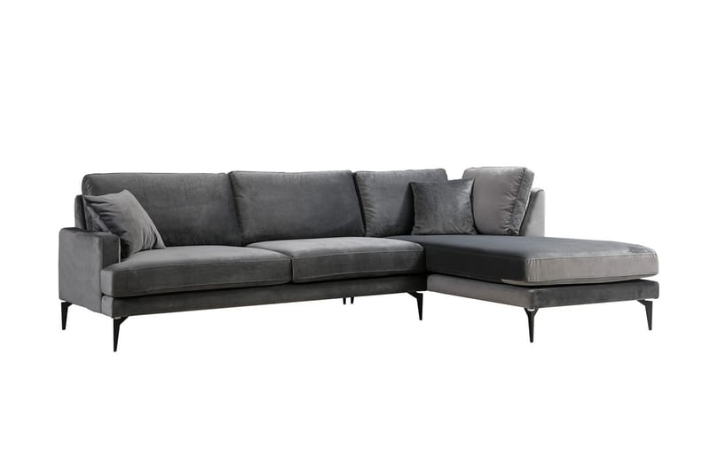 Stacker Hjørnesofa med Divan Høyre - Svart - Sofa med sjeselong