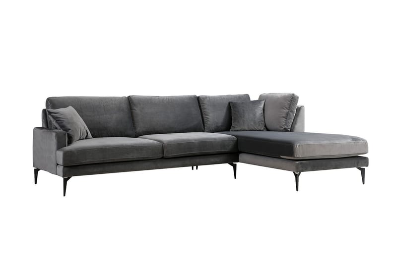 Stacker Hjørnesofa med Divan Høyre - Svart - Møbler - Sofaer - Sofa med sjeselong
