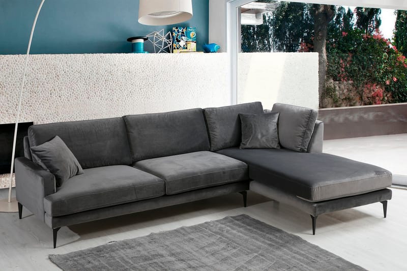 Stacker Hjørnesofa med Divan Høyre - Svart - Møbler - Sofaer - Sofa med sjeselong