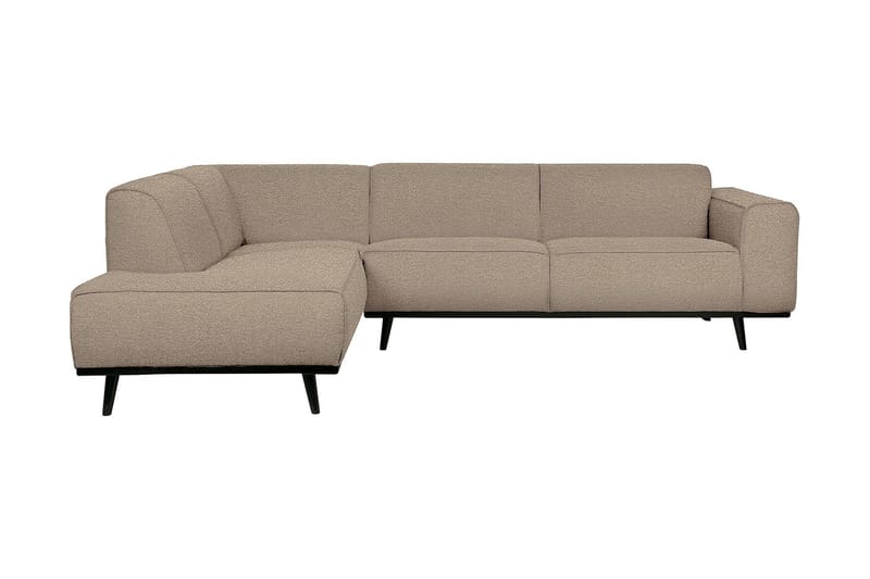 Statement Hjørnesofa Venstre - Beige Bouclé - Møbler - Sofaer - Sofa med sjeselong