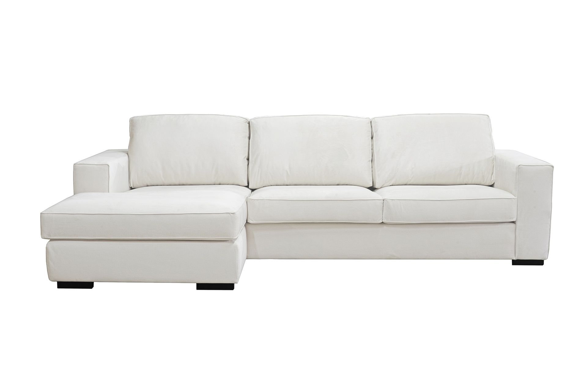 Steinland Divansoffa Venstre - Hvit - Møbler - Sofaer - Sofa med sjeselong