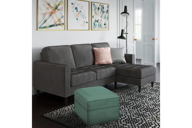Strummer Divansovesofa Grå - CosmoLiving - Møbler - Sofaer - Sofa med sjeselong