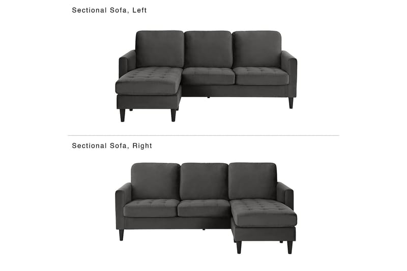 Strummer Divansovesofa Grå - CosmoLiving - Møbler - Sofaer - Sofa med sjeselong
