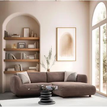 Talrosen 3-seters sofa med Sjeselong - Brun - Møbler - Sofaer - Sofa med sjeselong