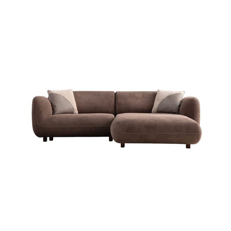 Talrosen 3-seters sofa med Sjeselong, Brun