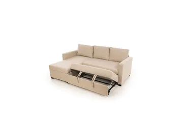 Tareen Sofa med Divan 3-seter - Beige - Møbler - Sofaer - Sovesofaer - Sovesofa divan