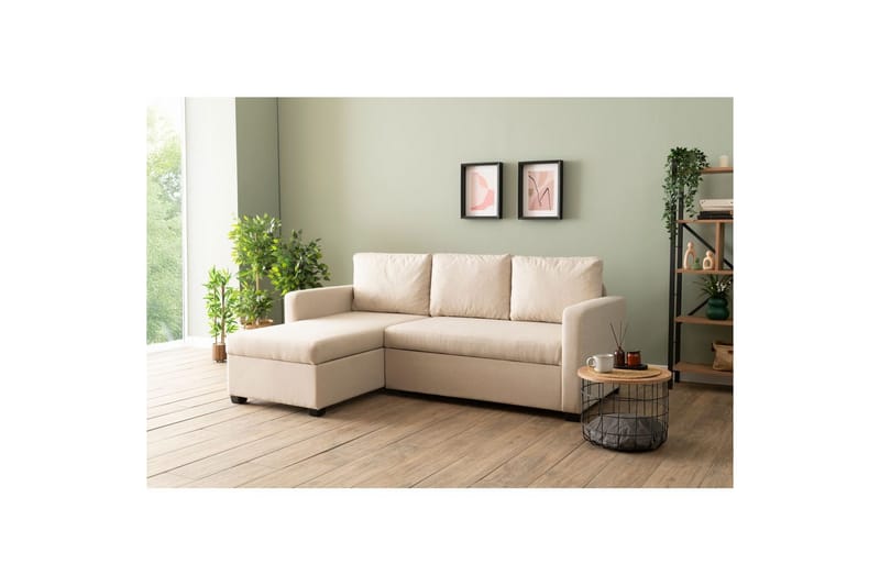 Tareen Sofa med Divan 3-seter - Beige - Møbler - Sofaer - Sofa med sjeselong