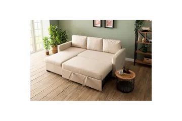 Tareen Sofa med Divan 3-seter - Beige - Møbler - Sofaer - Sovesofaer - Sovesofa divan