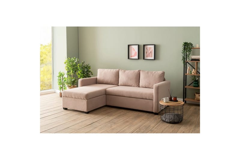 Tareen Sofa med Divan 3-seter - Brun - Møbler - Sofaer - Sofa med sjeselong