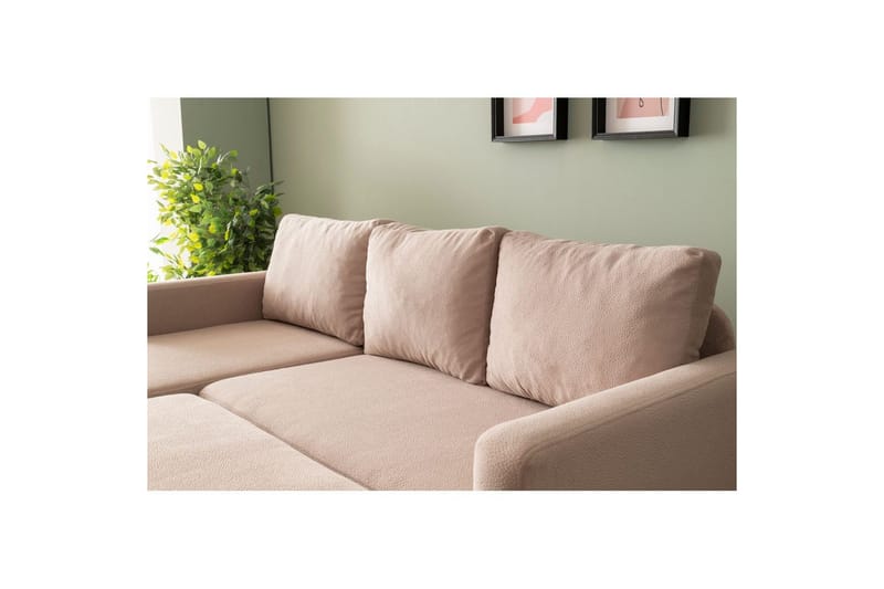 Tareen Sofa med Divan 3-seter - Brun - Møbler - Sofaer - Sofa med sjeselong