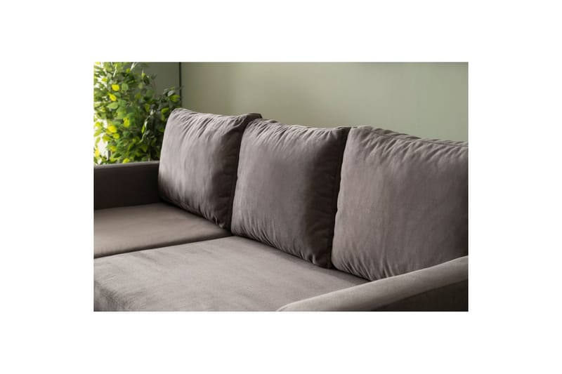 Tareen Sofa med Divan 3-seter - Grå - Møbler - Sofaer - Sofa med sjeselong