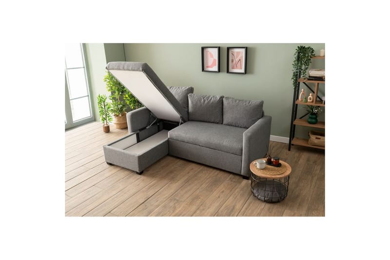 Tareen Sofa med Divan 3-seter - Lysegrå - Møbler - Sofaer - Sofa med sjeselong