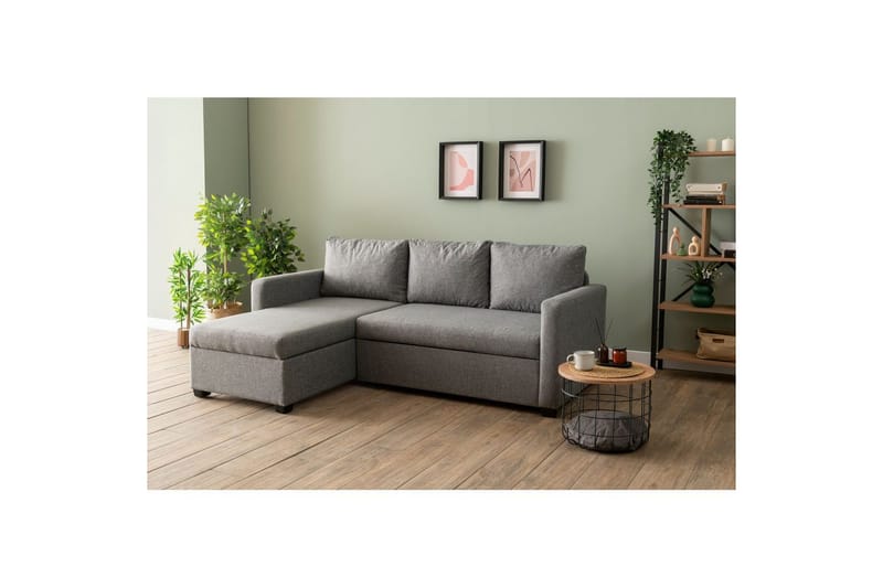 Tareen Sofa med Divan 3-seter - Lysegrå - Møbler - Sofaer - Sofa med sjeselong