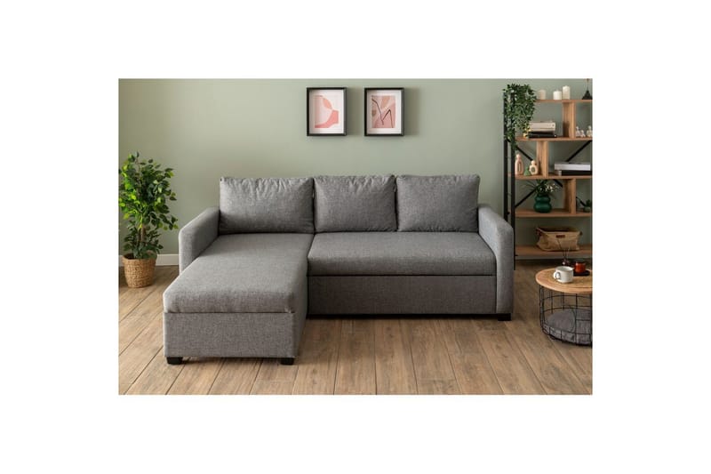 Tareen Sofa med Divan 3-seter - Lysegrå - Møbler - Sofaer - Sofa med sjeselong