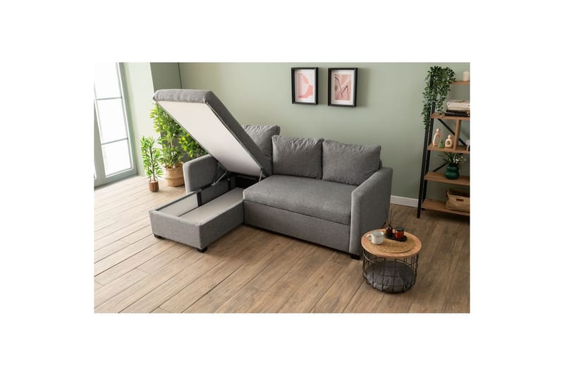 Tareen Sofa med Divan 3-seter - Lysegrå - Møbler - Sofaer - Sofa med sjeselong