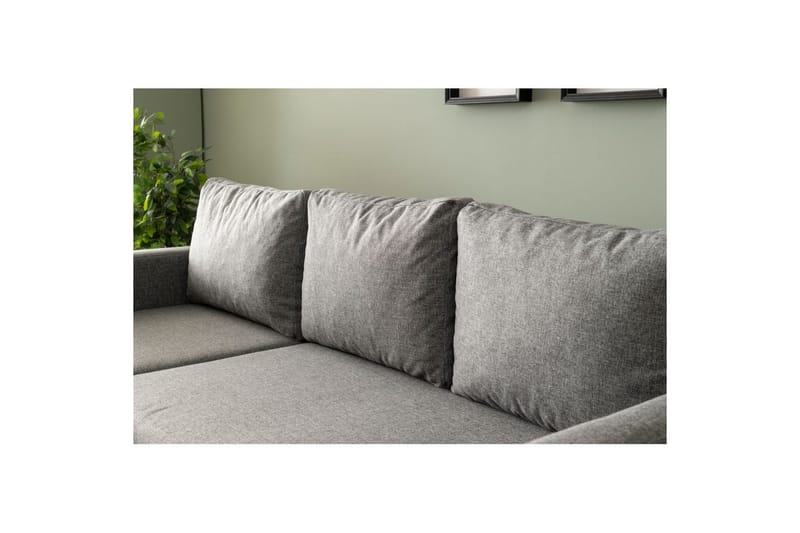 Tareen Sofa med Divan 3-seter - Lysegrå - Møbler - Sofaer - Sofa med sjeselong