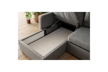 Tareen Sofa med Divan 3-seter - Lysegrå - Møbler - Sofaer - Sovesofaer - Sovesofa divan