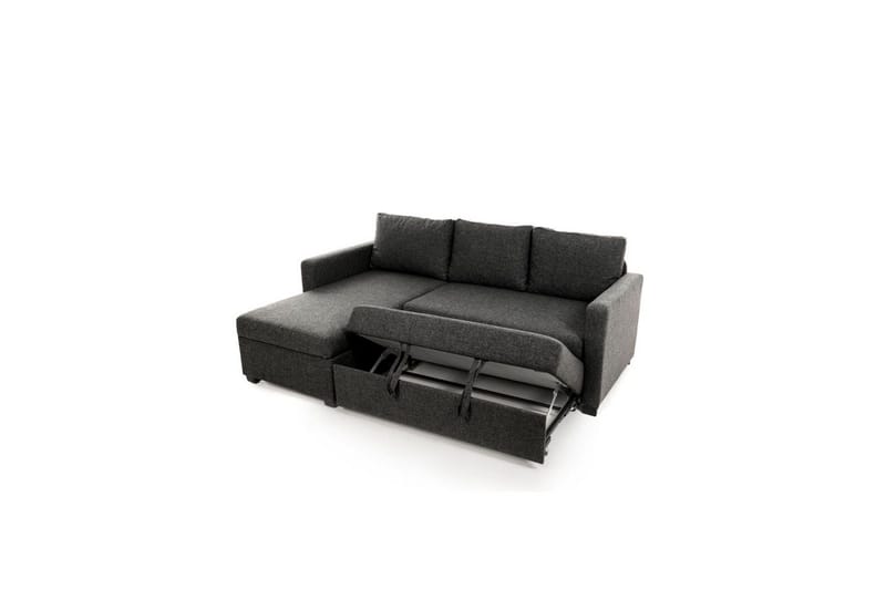 Tareen Sofa med Divan 3-seter - Mørkegrå - Møbler - Sofaer - Sofa med sjeselong