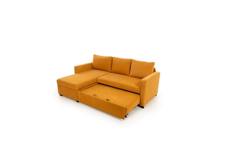 Tareen Sofa med Divan 3-seter - Sennepsgul - Møbler - Sofaer - Sofa med sjeselong