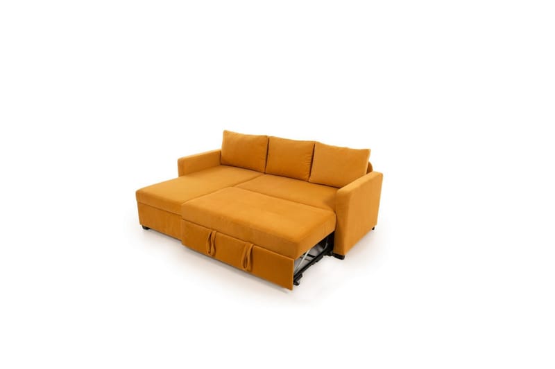 Tareen Sofa med Divan 3-seter - Sennepsgul - Møbler - Sofaer - Sofa med sjeselong