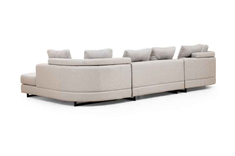 Tekawa Sofa m. Divan 4-seters - Lysegrå - Møbler - Sofaer - Sofa med sjeselong