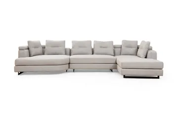 Tekawa Sofa m. Divan 4-seters - Lysegrå - Møbler - Sofaer - U-sofa