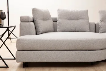 Tekawa Sofa m. Divan 4-seters - Lysegrå - Møbler - Sofaer - U-sofa