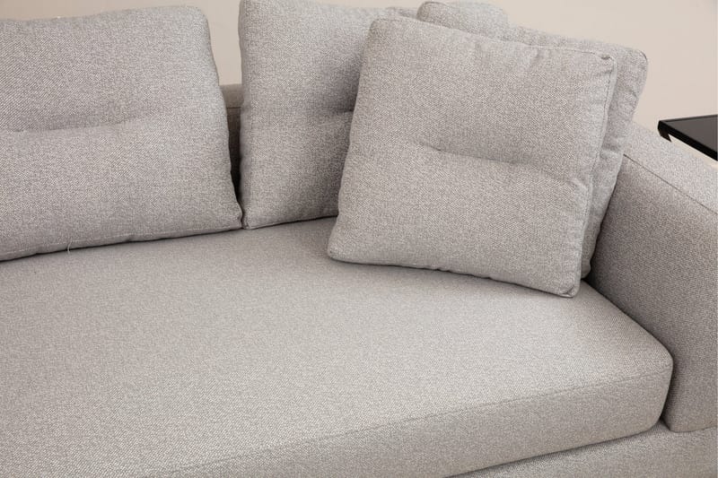 Tekawa Sofa m. Divan 4-seters - Lysegrå - Møbler - Sofaer - Sofa med sjeselong
